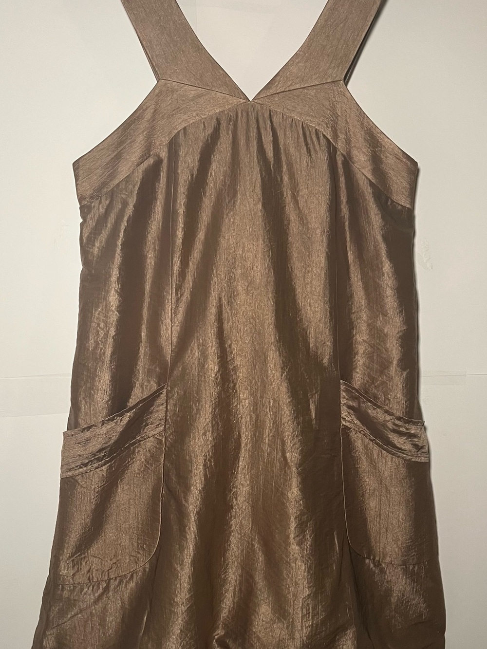 Twelfth Street by Cynthia Vincent Brown Sleeveless V-Neck Shift Dress
